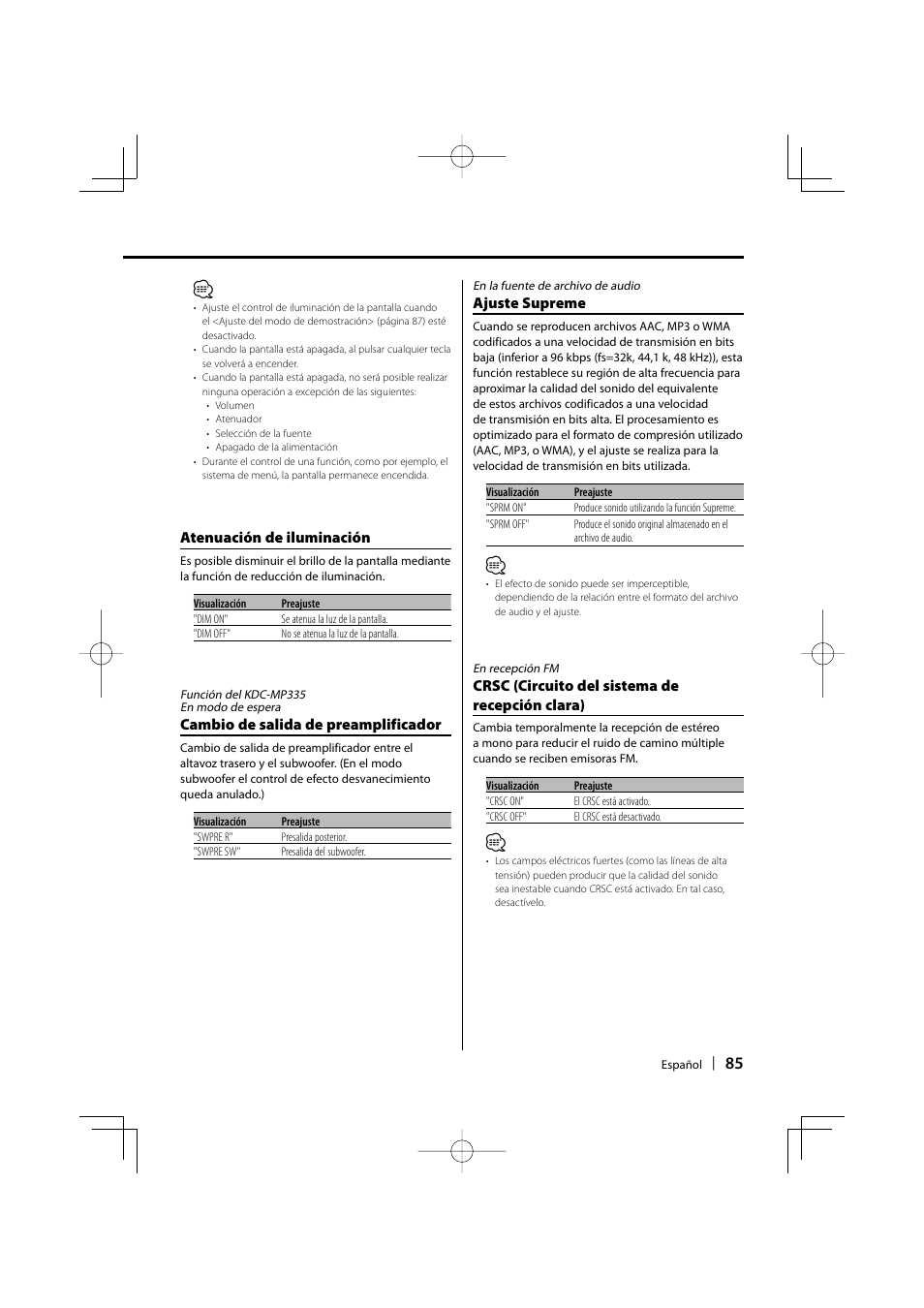 Kenwood KDC-MP3035 User Manual | Page 85 / 96