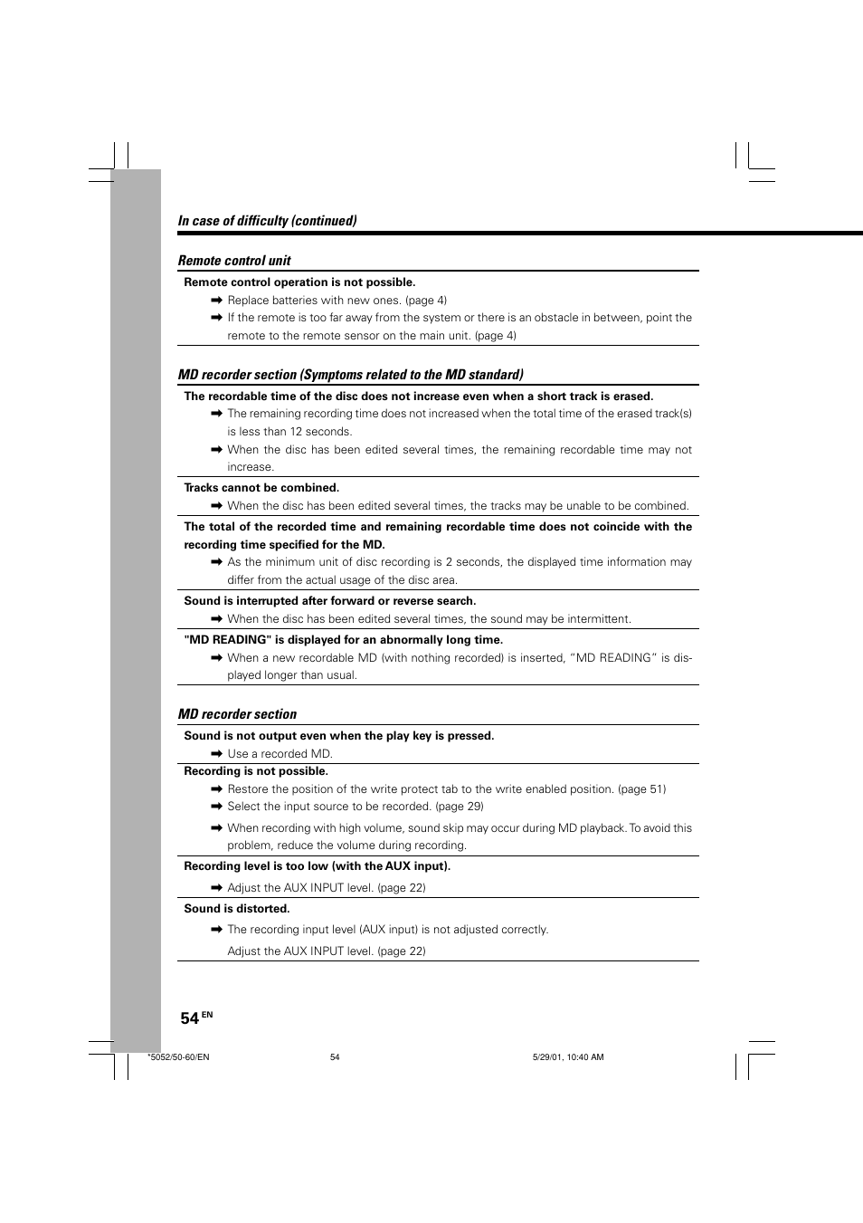 Kenwood MDX-G2 User Manual | Page 54 / 60