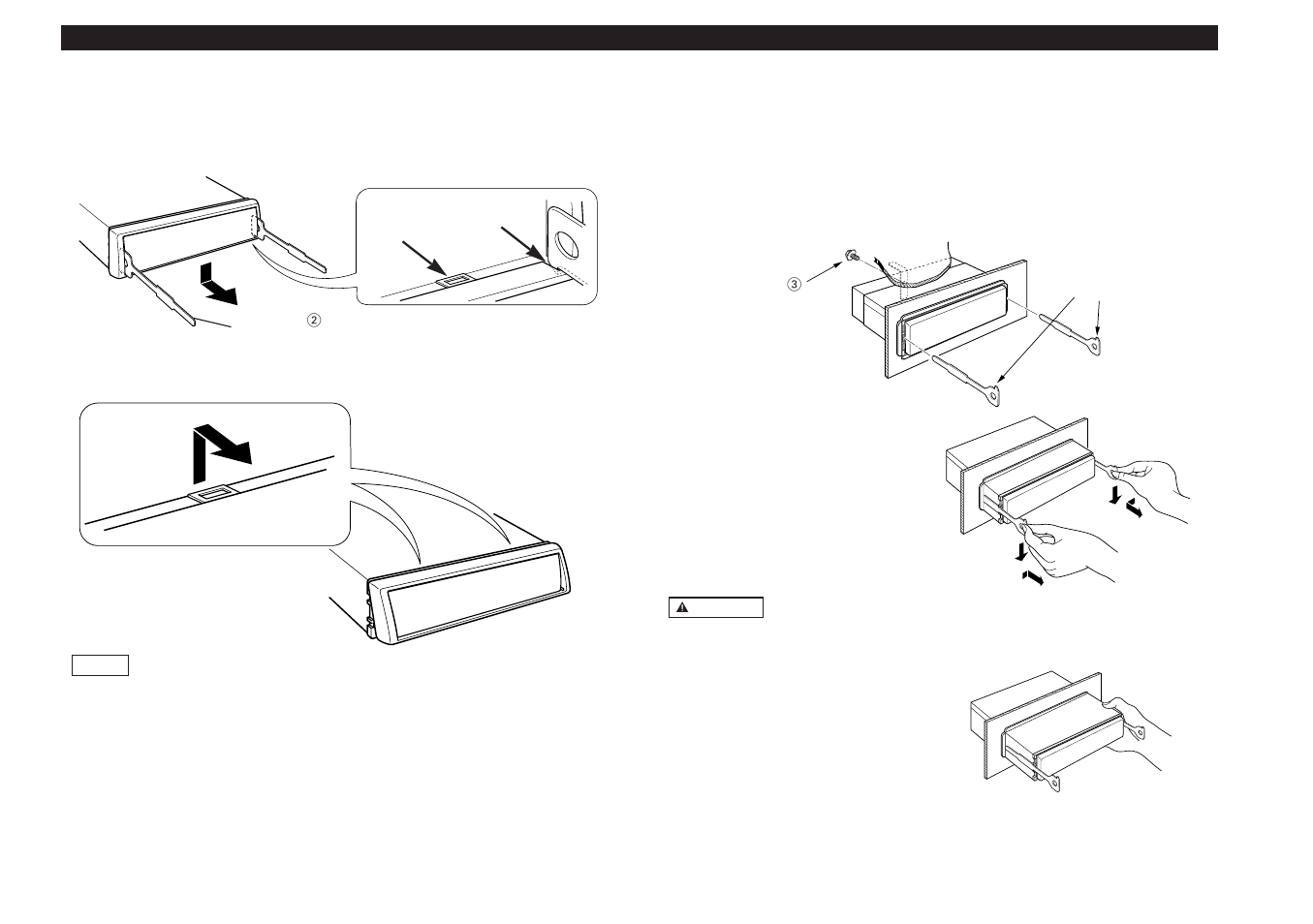 Removing the hard rubber frame, Removing the unit | Kenwood KRC-152LG User Manual | Page 15 / 17