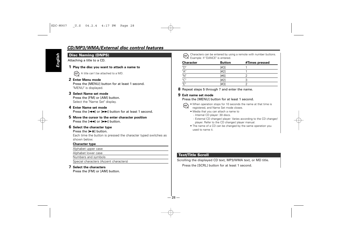 Kenwood KDC-PSW9521  EN User Manual | Page 28 / 52