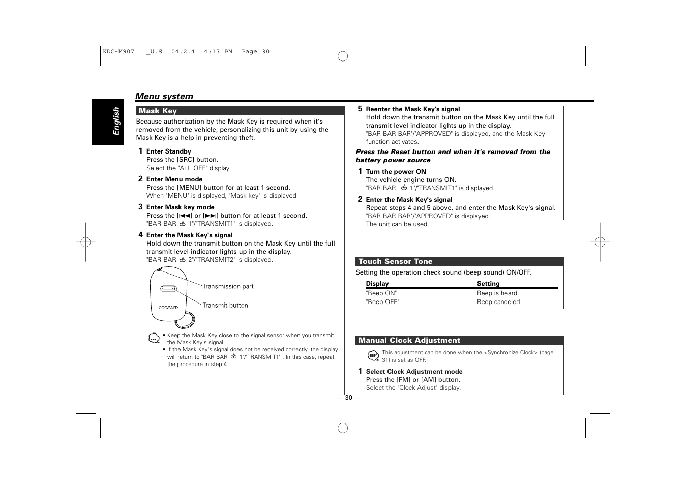 Kenwood KDC-PSW9521  EN User Manual | Page 30 / 52