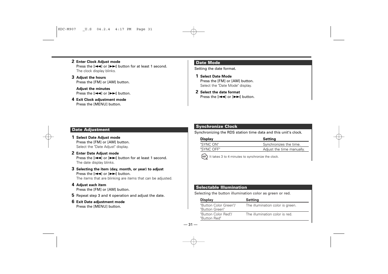 Kenwood KDC-PSW9521  EN User Manual | Page 31 / 52