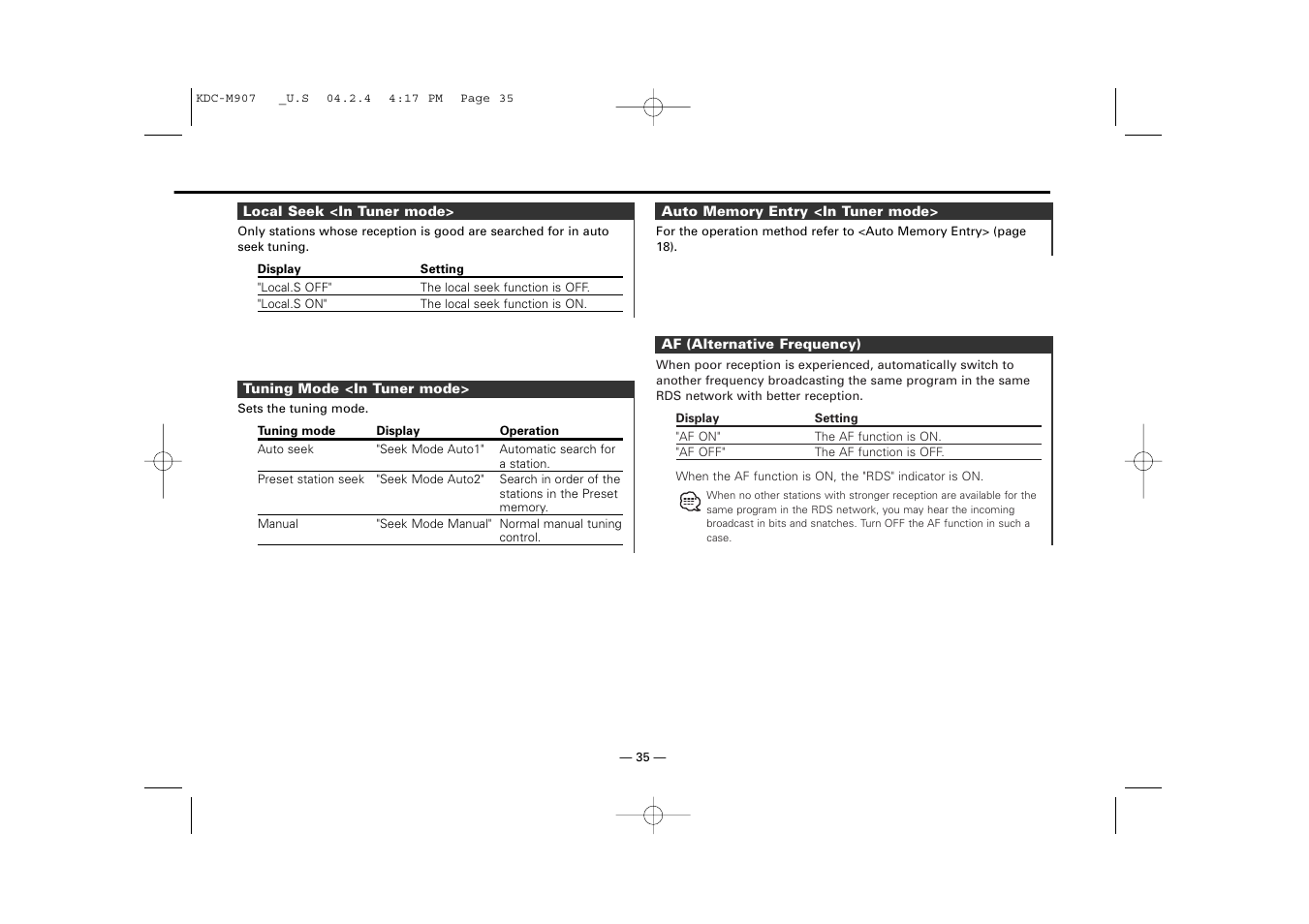 Kenwood KDC-PSW9521  EN User Manual | Page 35 / 52