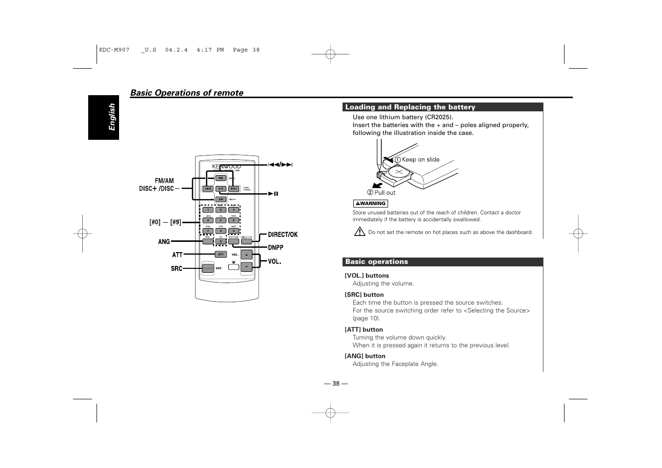 Kenwood KDC-PSW9521  EN User Manual | Page 38 / 52