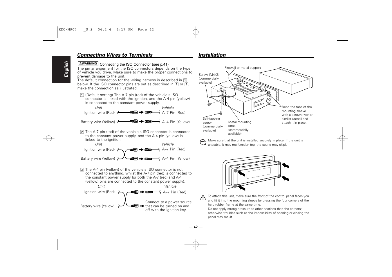 Kenwood KDC-PSW9521  EN User Manual | Page 42 / 52