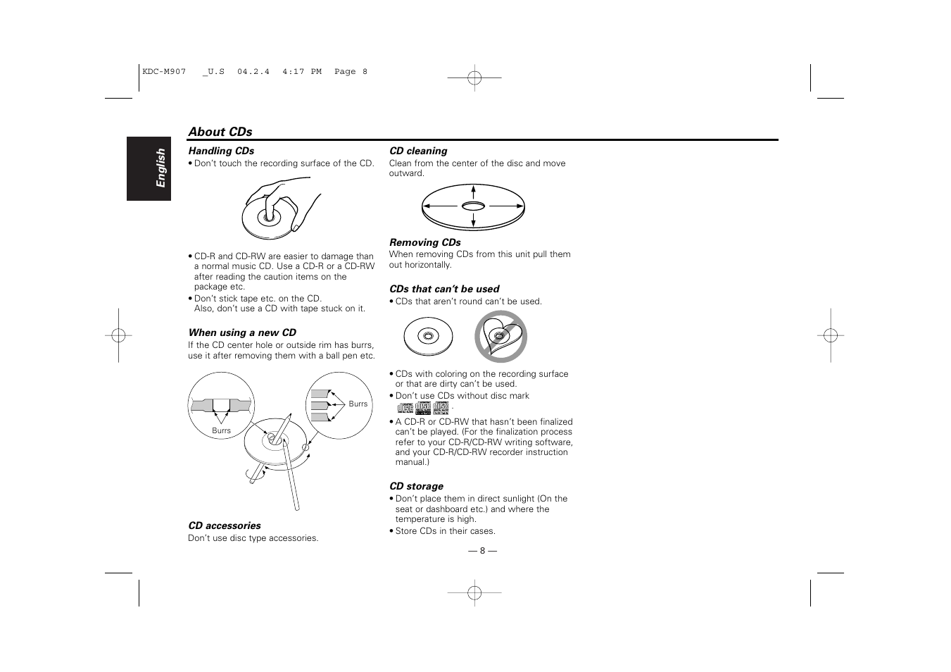 Kenwood KDC-PSW9521  EN User Manual | Page 8 / 52