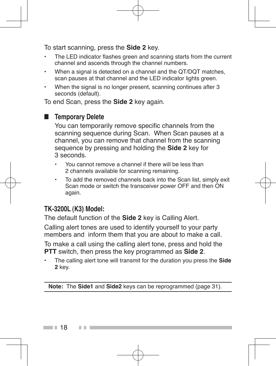 Temporary delete | Kenwood TK-2200L User Manual | Page 26 / 47