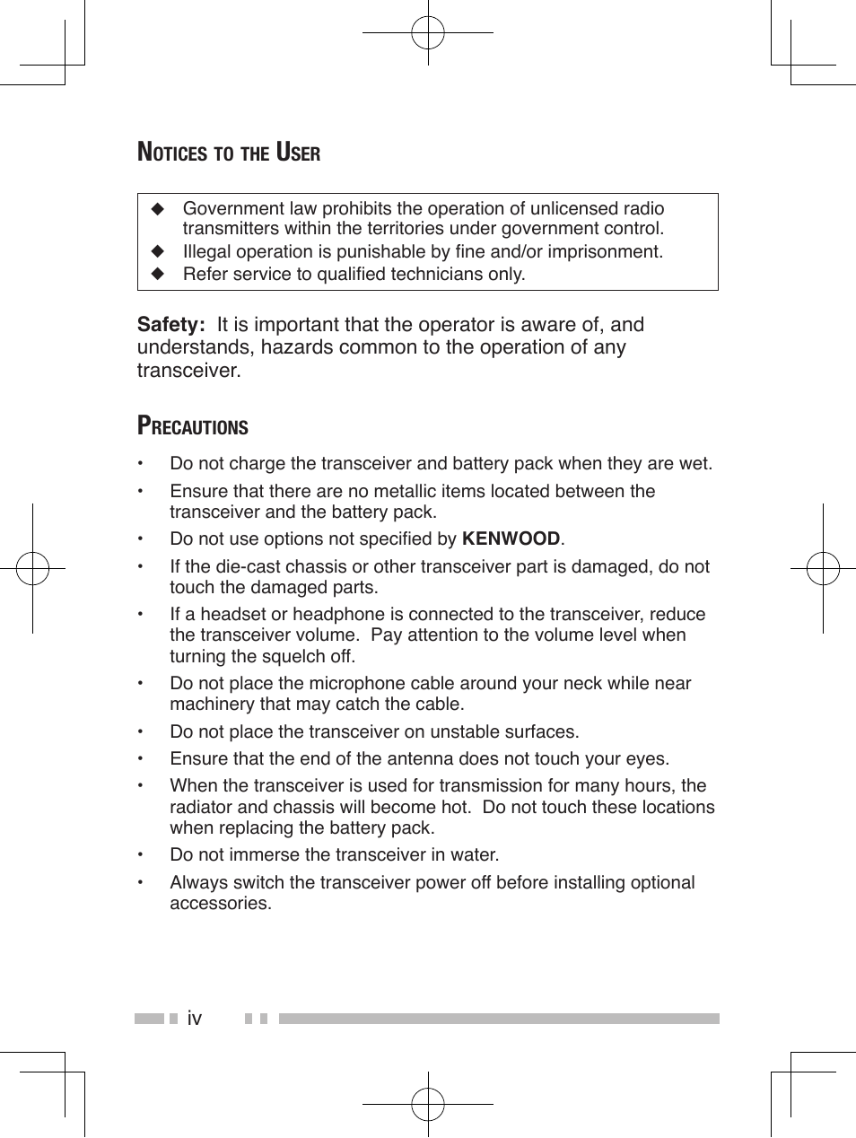 Kenwood TK-2200L User Manual | Page 6 / 47