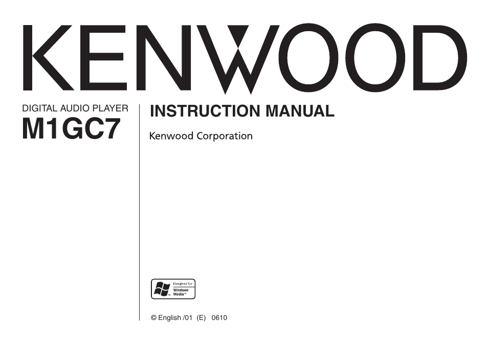 Kenwood M1GC7 User Manual | 36 pages