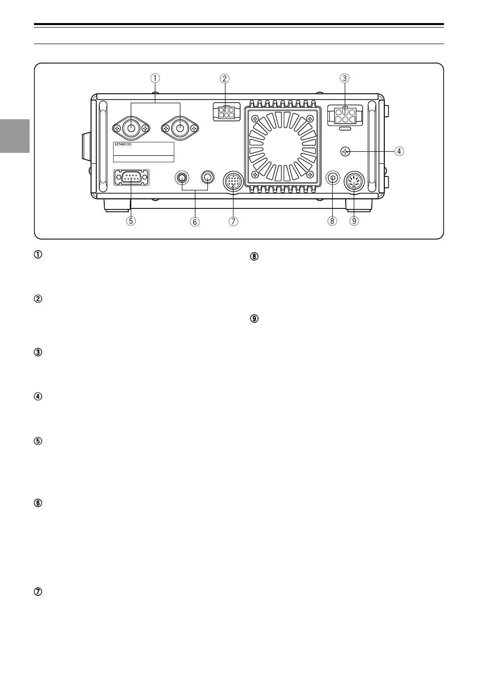 Rear panel | Kenwood TS-570D User Manual | Page 16 / 89