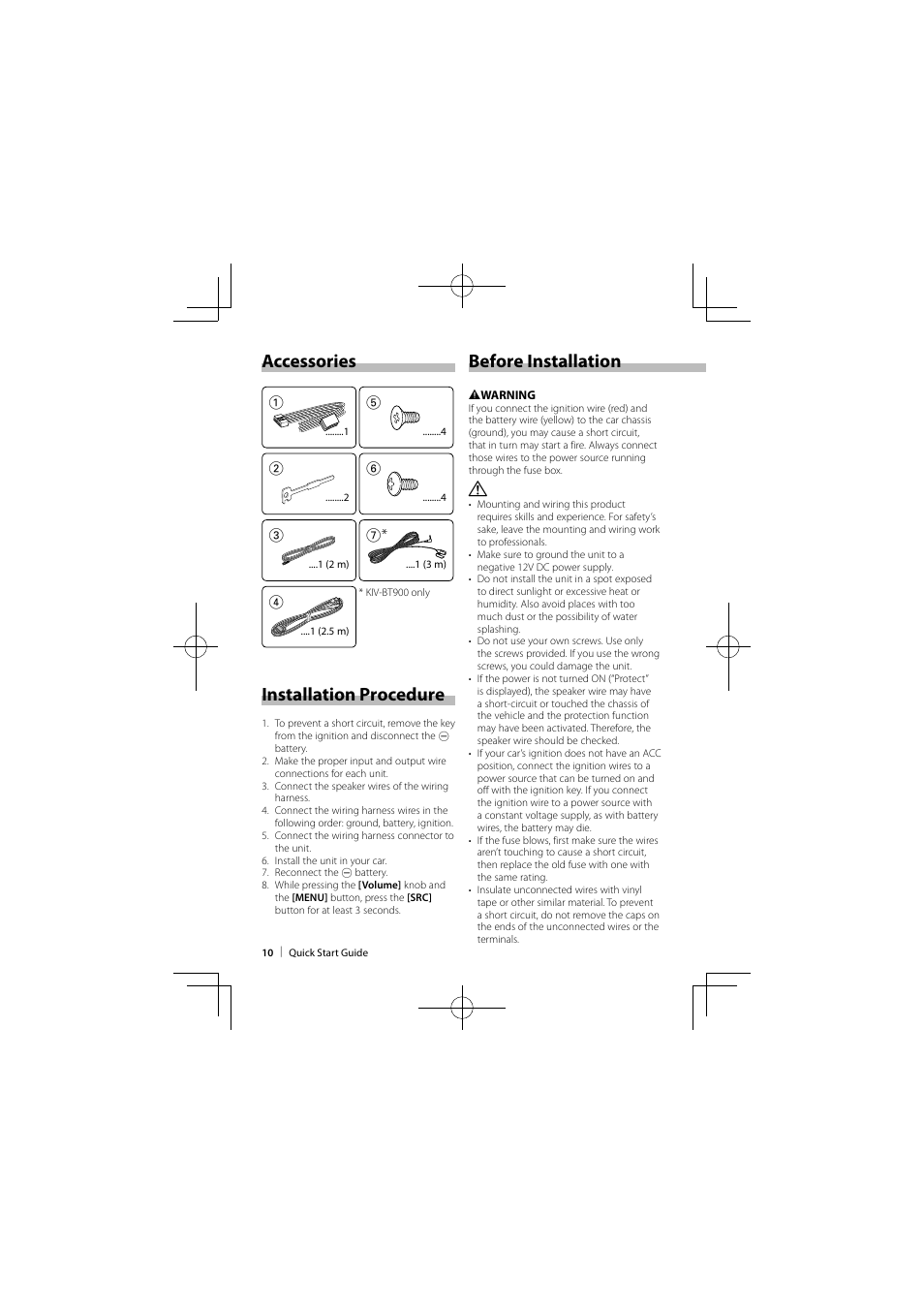 Kenwood KIV-BT900 User Manual | Page 10 / 48