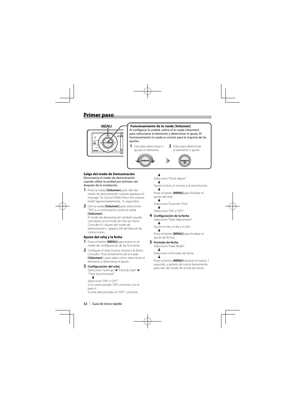 Primer paso | Kenwood KIV-BT900 User Manual | Page 32 / 48