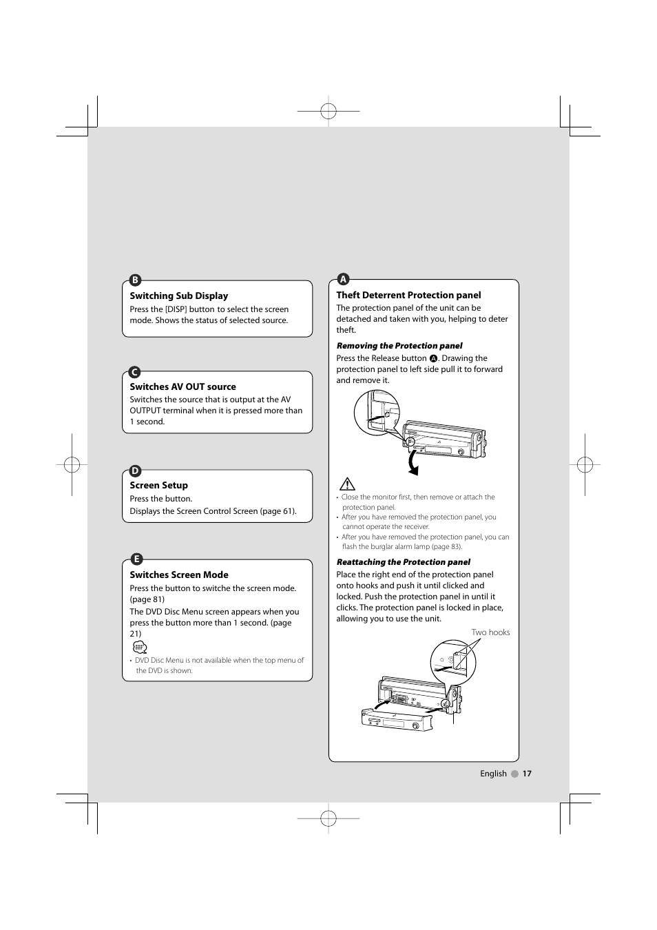 Kenwood KVT-819DVD User Manual | Page 17 / 104