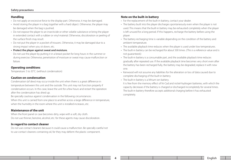 Kenwood M1GD50 User Manual | Page 4 / 34