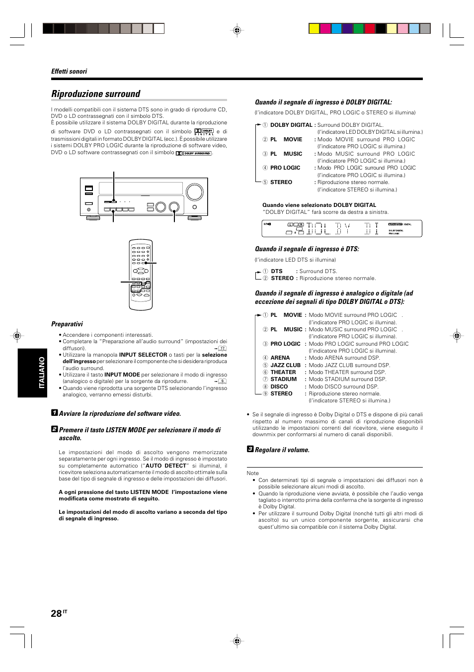 Riproduzione surround | Kenwood KRF-V5570D User Manual | Page 136 / 180