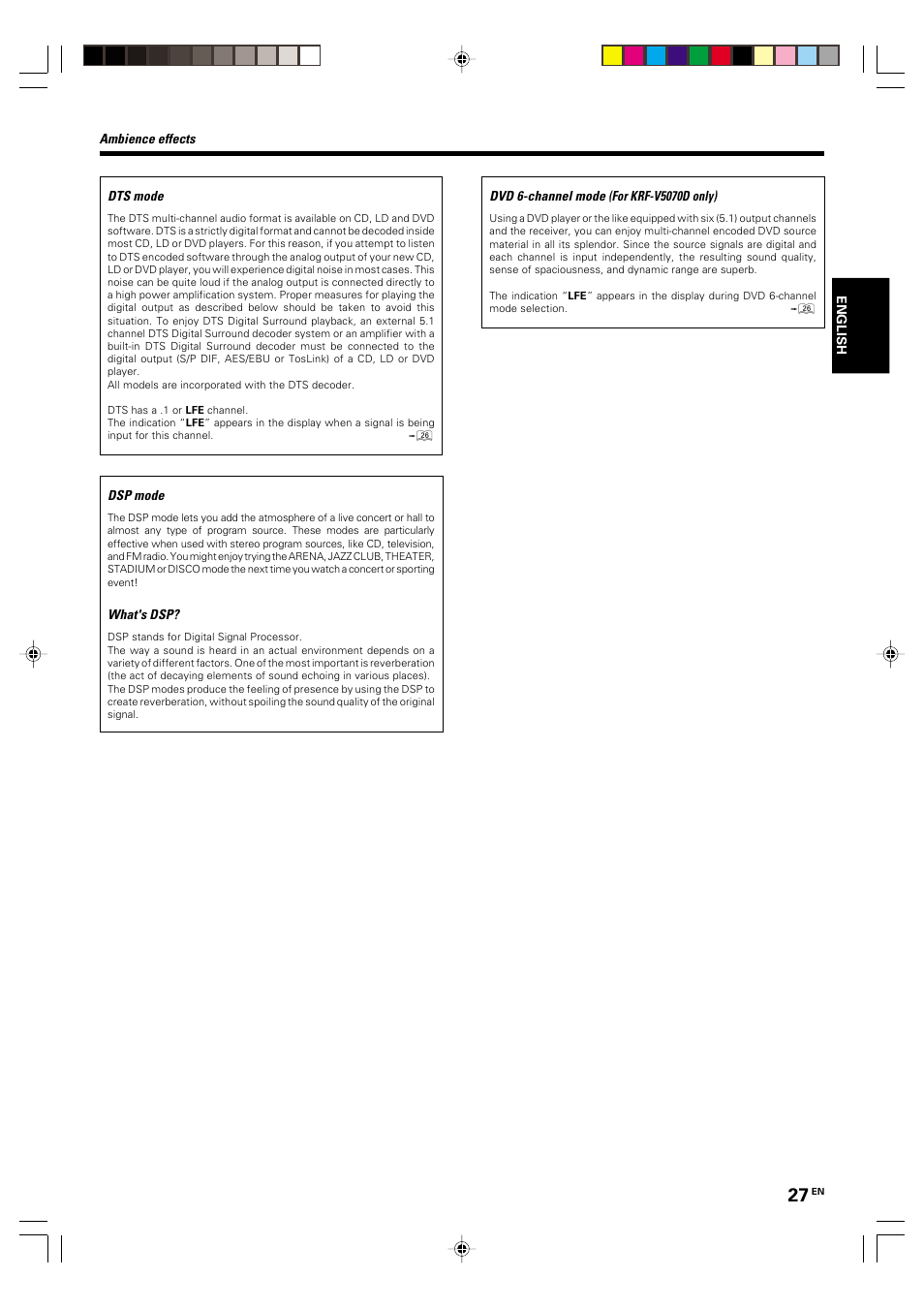 Kenwood KRF-V5570D User Manual | Page 27 / 180