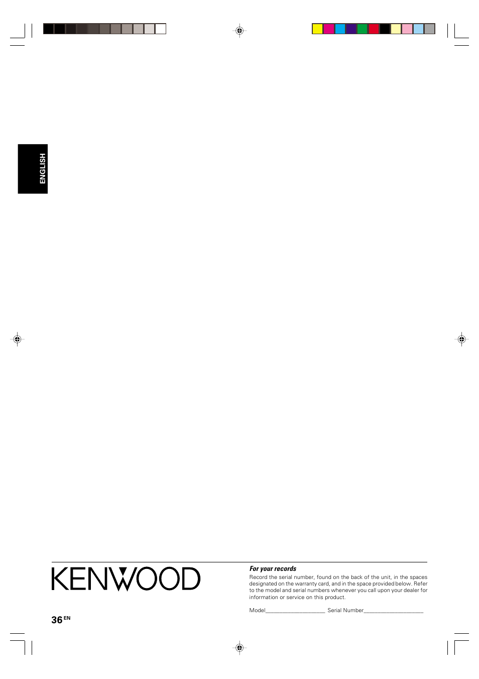 Kenwood KRF-V5570D User Manual | Page 36 / 180