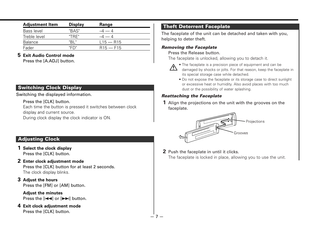 Kenwood KRC-266S User Manual | Page 7 / 21