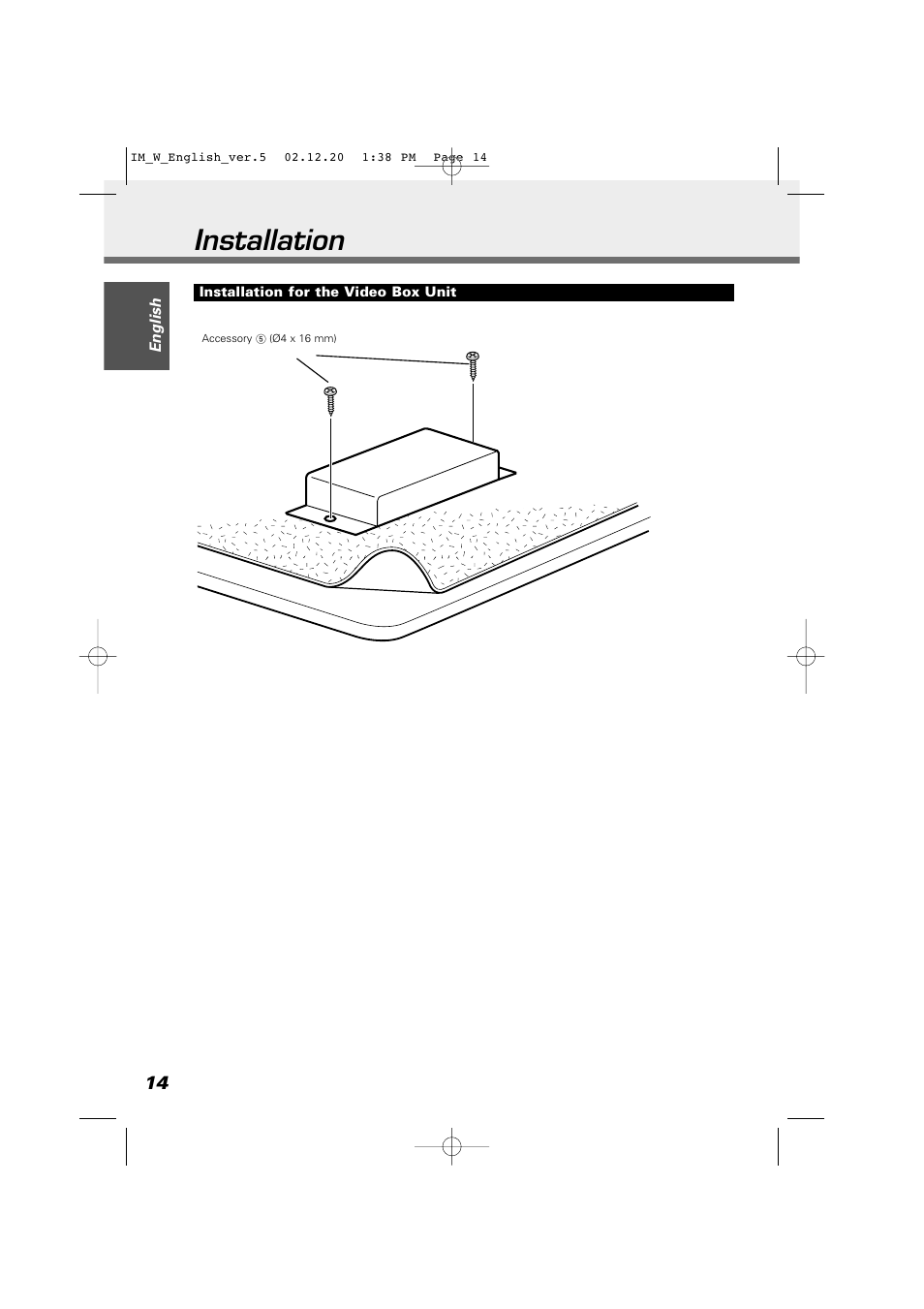 Installation | Kenwood LZ-701W User Manual | Page 14 / 18