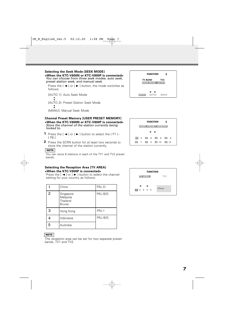 Kenwood LZ-701W User Manual | Page 7 / 18