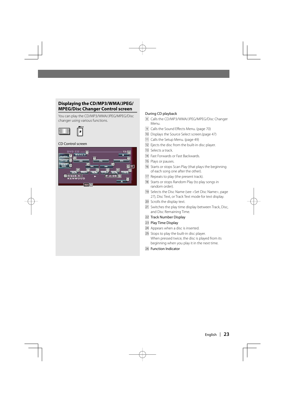 Kenwood DDX6027 User Manual | Page 23 / 84