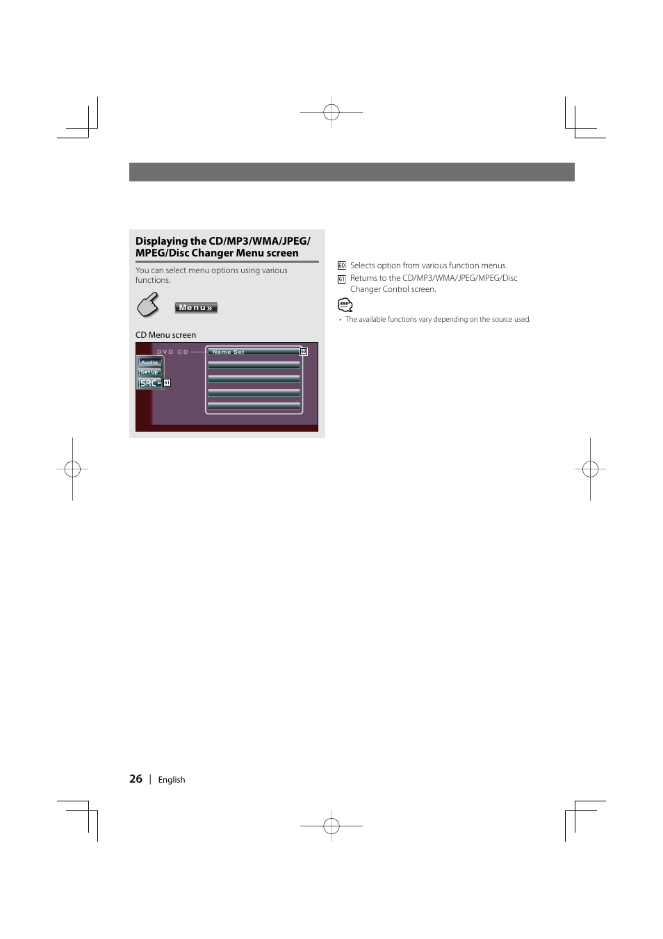 Kenwood DDX6027 User Manual | Page 26 / 84