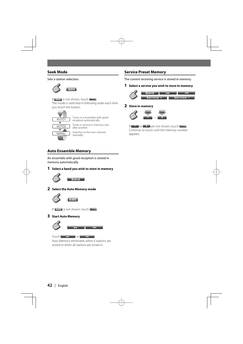 Seek mode | Kenwood DDX6027 User Manual | Page 42 / 84