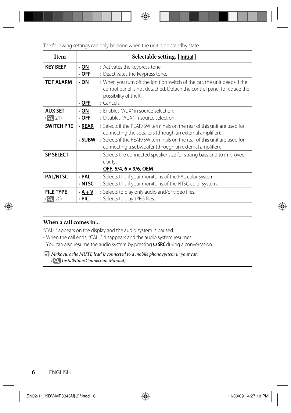 Kenwood KDV-MP3346 User Manual | Page 6 / 29