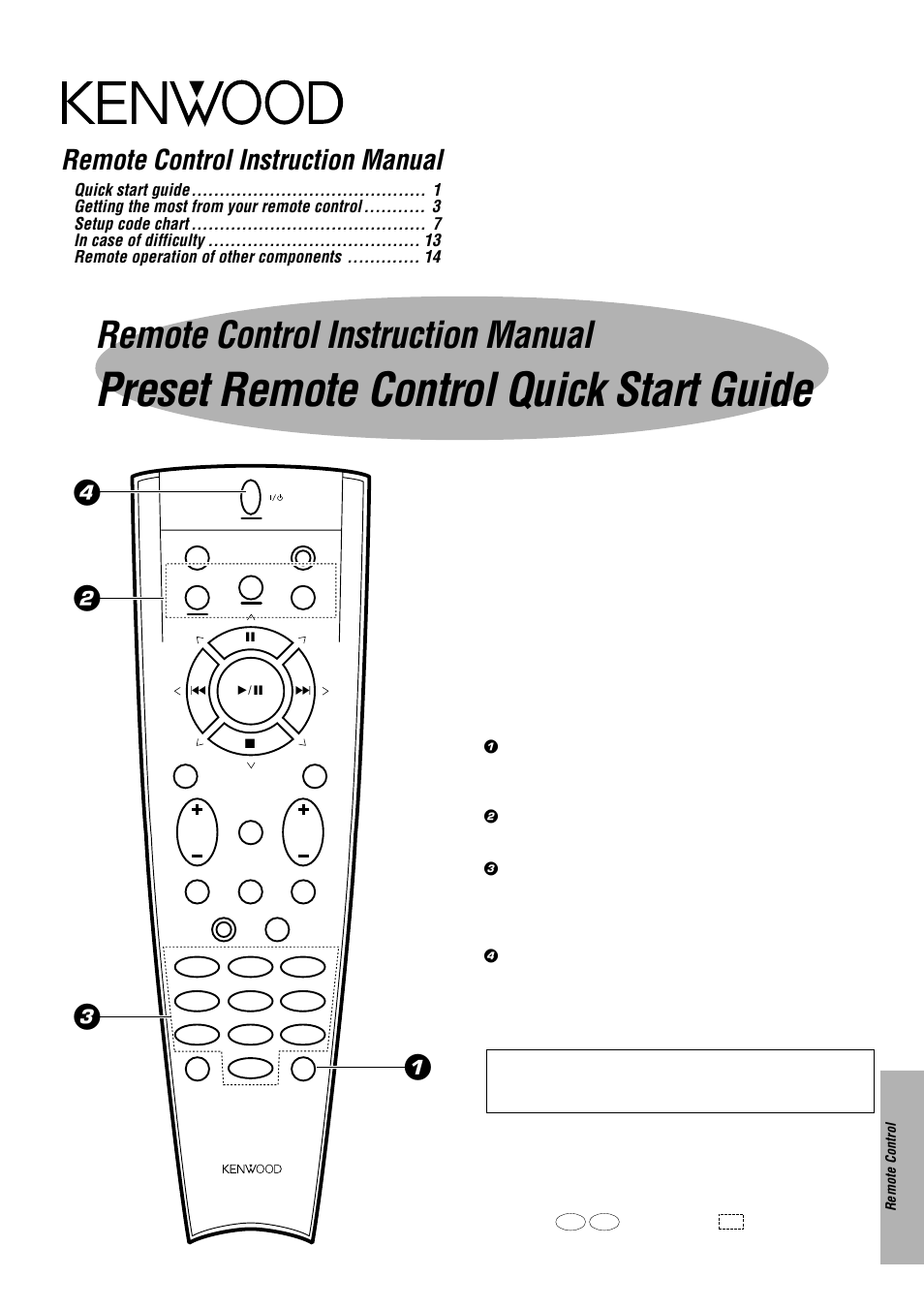 Kenwood RC-R0507 User Manual | 16 pages