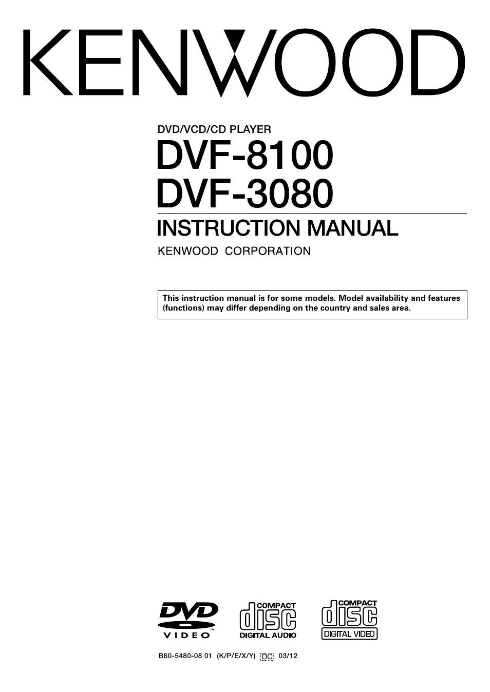 Kenwood DVF-3080 User Manual | 36 pages