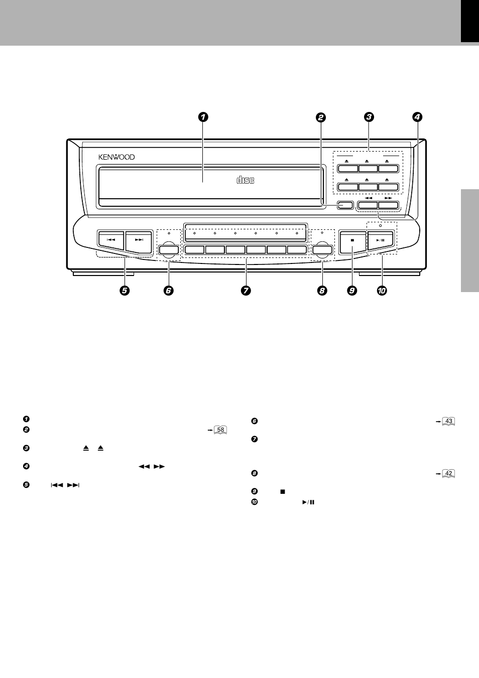 Cd player unit (dp-mh5), Cd player unit, Dp-mh5) | Kenwood XD-6550 User Manual | Page 17 / 76