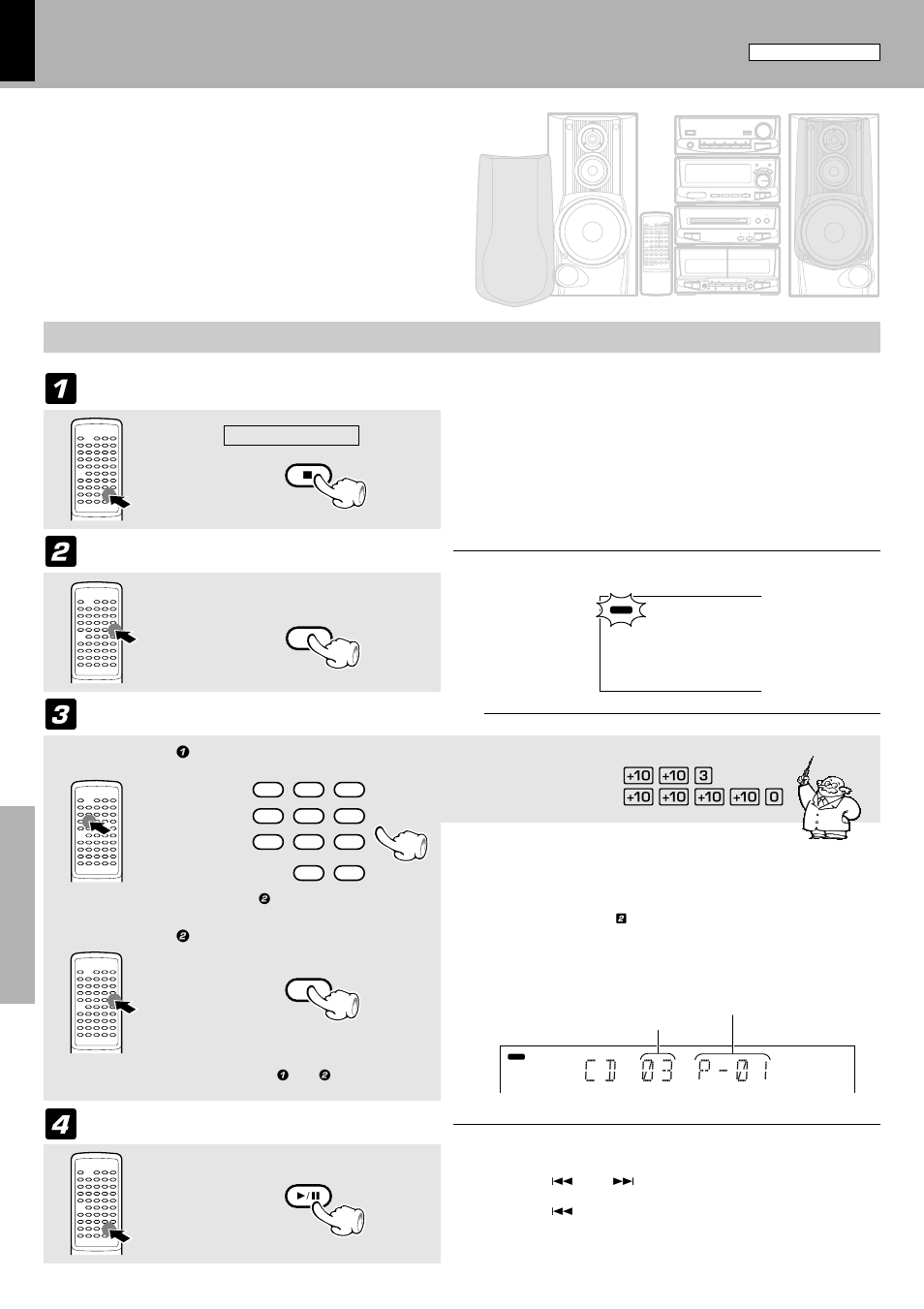 Playback of cd (dp-h5), Playback of cd, Listening in the desired sequence | C d * ) 3 * p - ) : 1, Dp-h5), Program playback), Check that the cd player is in the stop mode, Start playback, Select the “cd” input | Kenwood XD-6550 User Manual | Page 36 / 76