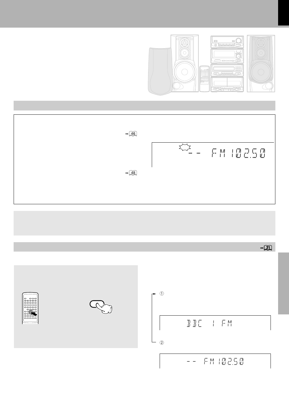 R.d.s. (radio data system), R.d.s, F f m 1 ) 2 5 . ) | B b c ) 1 * f m 1 : 5, C f m 1 ) 2 5 . ), Radio data system), No ps | Kenwood XD-6550 User Manual | Page 45 / 76