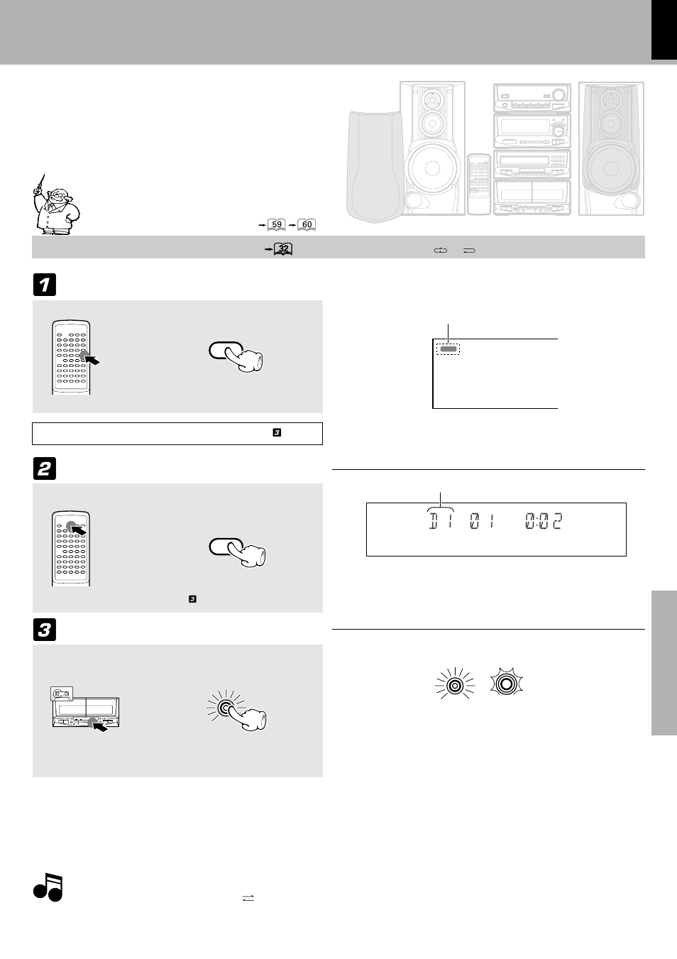 Fading in/out sound at tape reversal positions, D 1 * ) 1 * * ) ) : 2, Fade edit recording) | Press so that the “pgm” indicator goes off, Recording preparations are required | Kenwood XD-6550 User Manual | Page 57 / 76