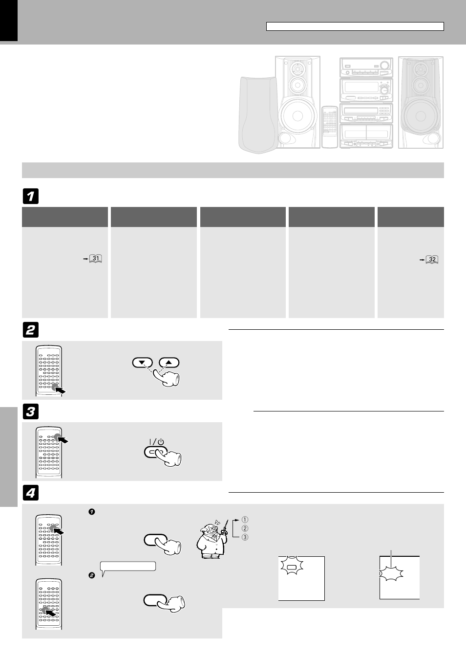 Timer programming, Select a program no, Adjust the clock before setting the timer | For recording, Playing the auxiliary input source | Kenwood XD-6550 User Manual | Page 66 / 76