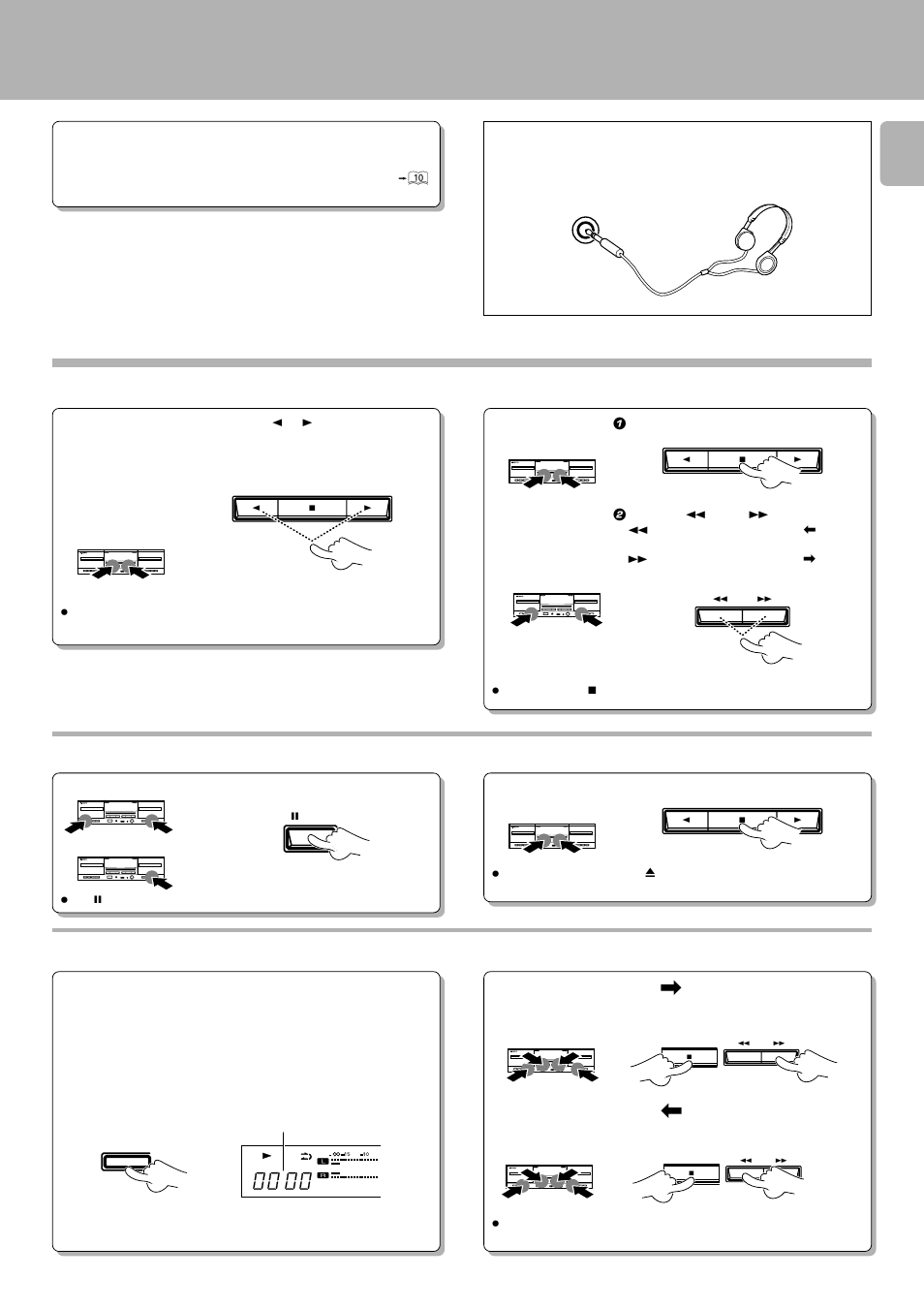 Normal playback listening to cassette tapes, Preparation, Zero-stop operation | Usage of counter, Start playback fast forwarding or rewinding tape, Fast winding in the \ direction | Kenwood CT/KXF-W User Manual | Page 11 / 28