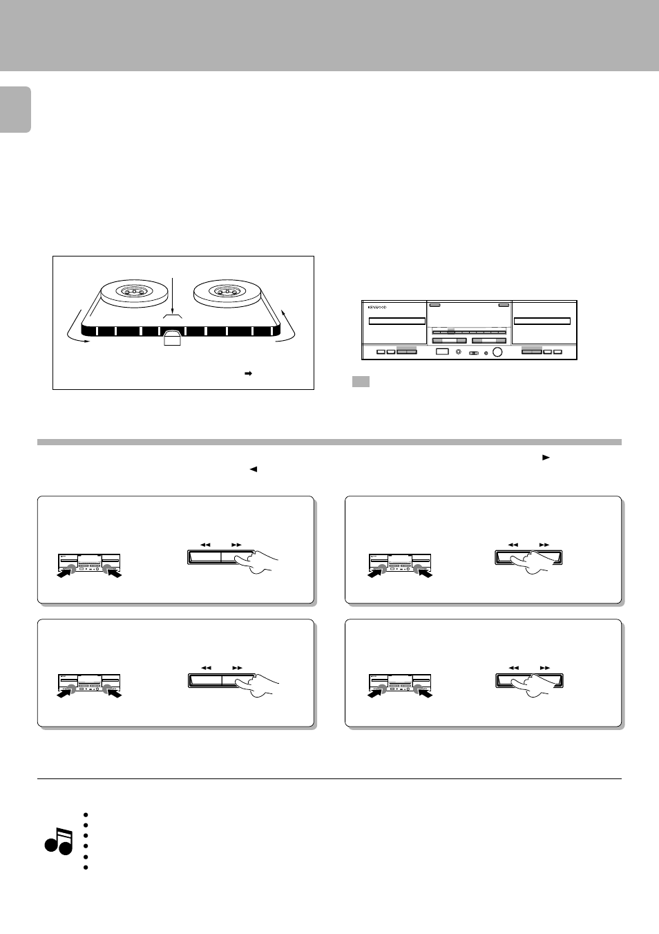 Skip play operation, Convenient music search (dpss) | Kenwood CT/KXF-W User Manual | Page 14 / 28