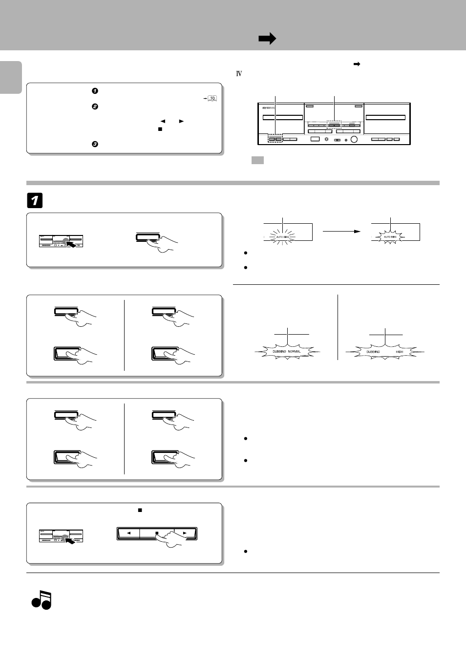 Tape dubbing operation (deck a \ deck b), Tape dubbing, Preparation | Kenwood CT/KXF-W User Manual | Page 20 / 28