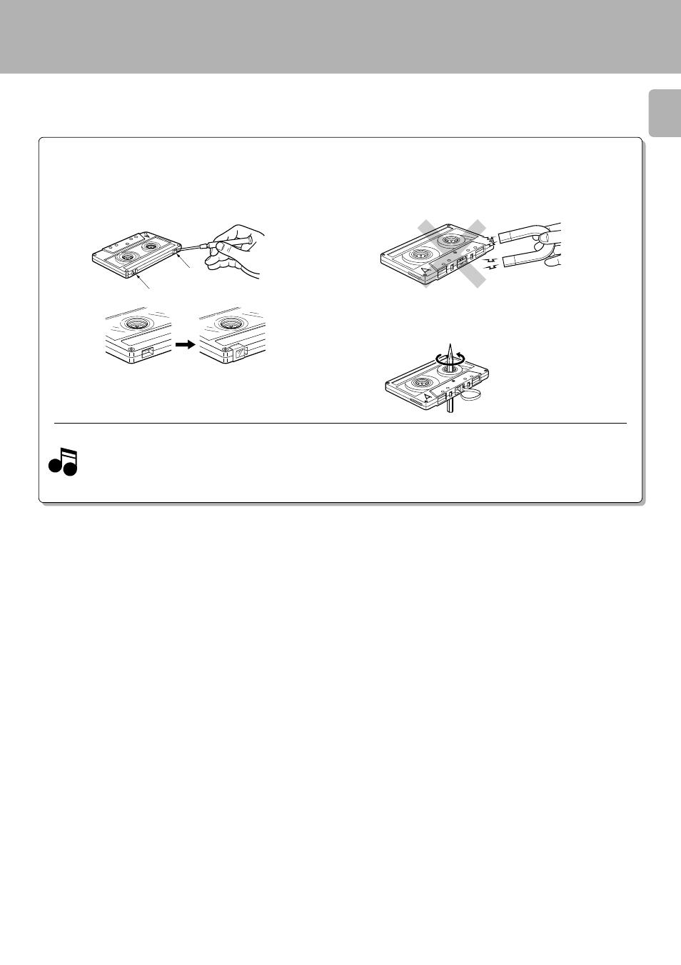 Handling the cassette tape | Kenwood CT/KXF-W User Manual | Page 5 / 28