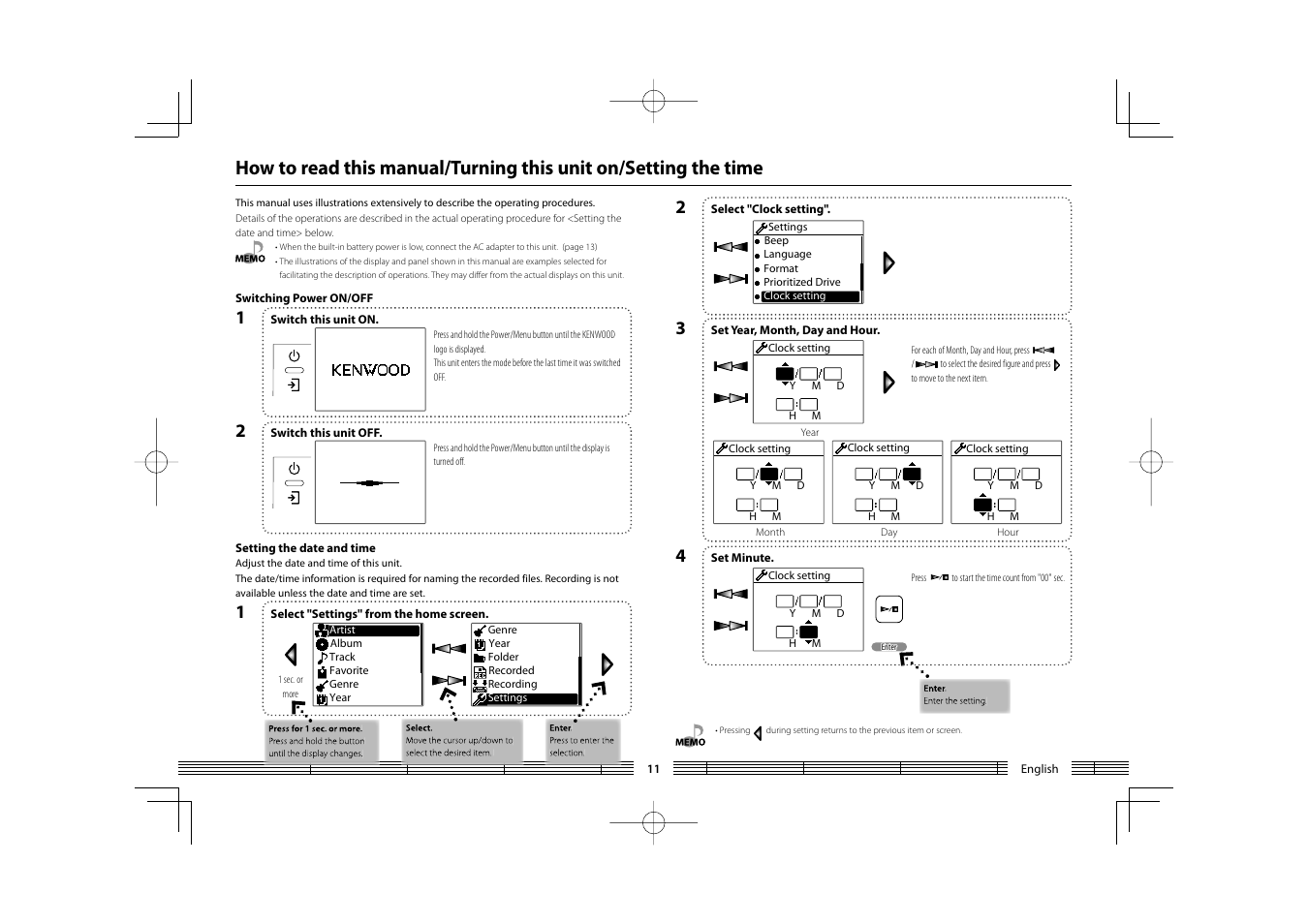 Kenwood HC MGR-A7 User Manual | Page 11 / 53