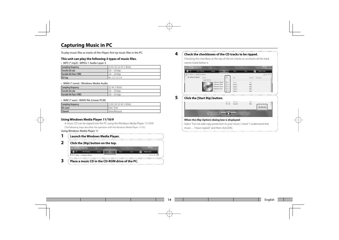Capturing music in pc | Kenwood HC MGR-A7 User Manual | Page 14 / 53