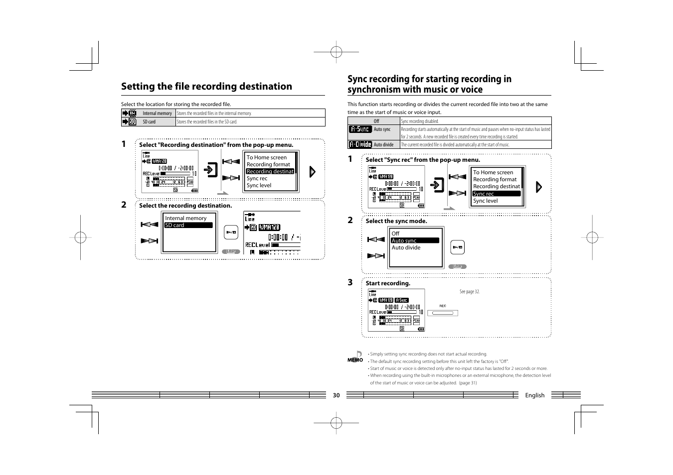 Setting the file recording destination | Kenwood HC MGR-A7 User Manual | Page 30 / 53