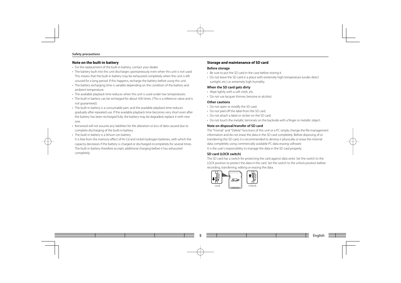 Kenwood HC MGR-A7 User Manual | Page 5 / 53