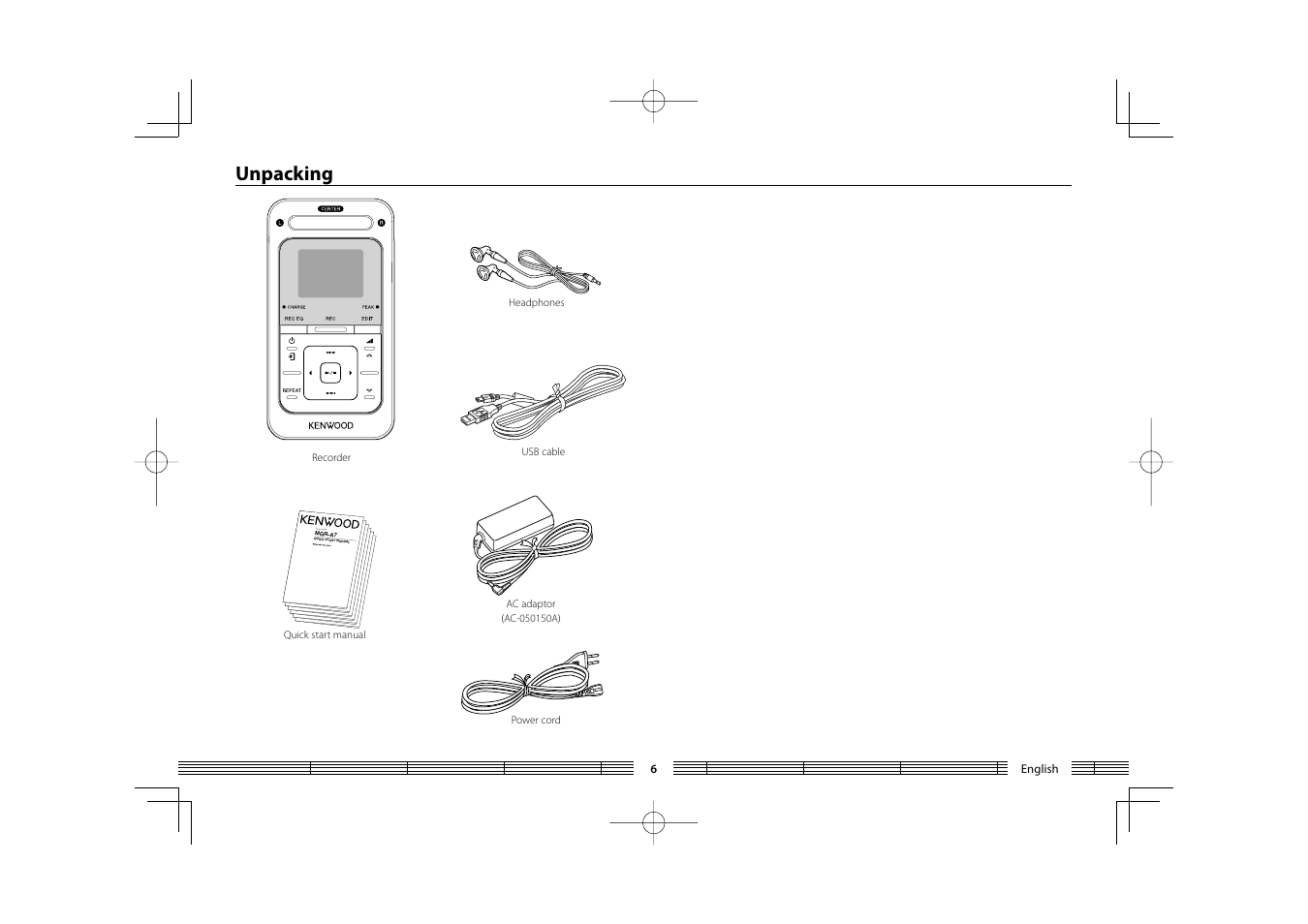 Unpacking, Digital audio | Kenwood HC MGR-A7 User Manual | Page 6 / 53
