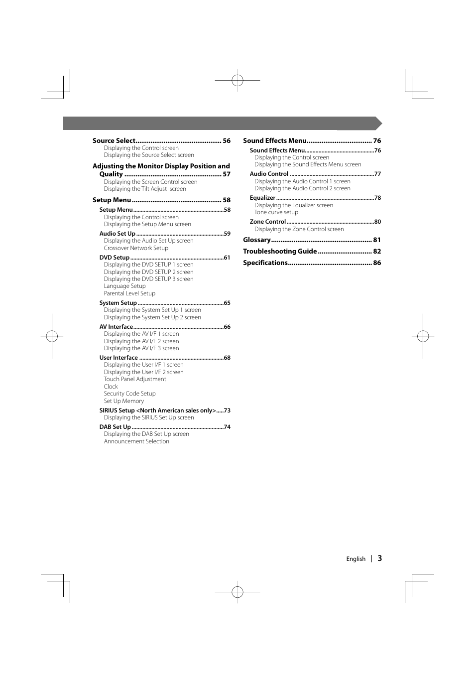 Kenwood DDX7017 DDX7047 User Manual | Page 3 / 88