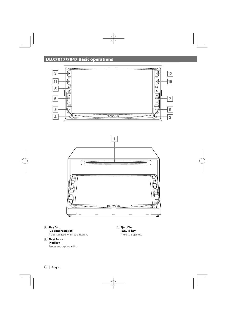 Kenwood DDX7017 DDX7047 User Manual | Page 8 / 88