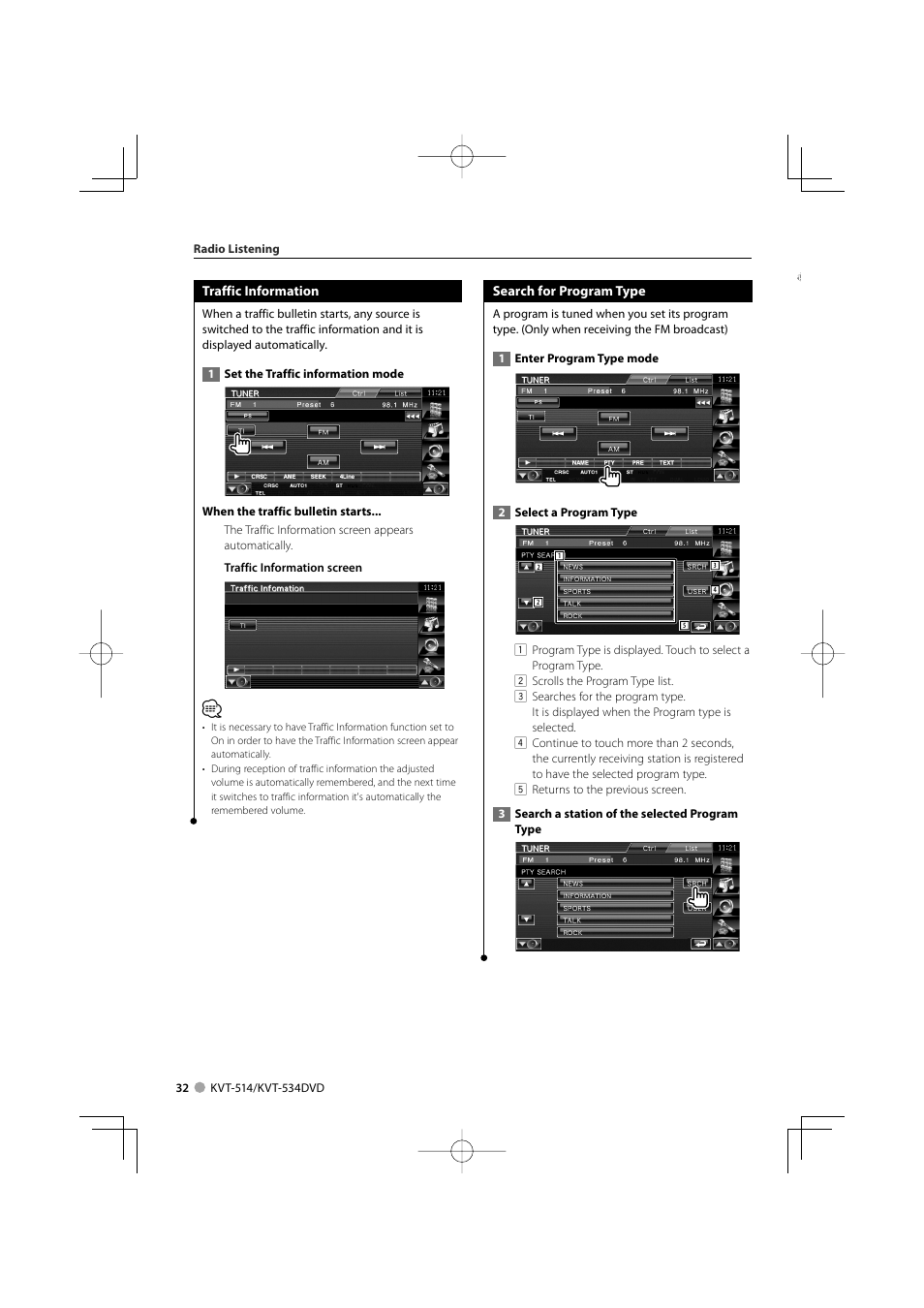 Kenwood KVT-534DVD User Manual | Page 32 / 104