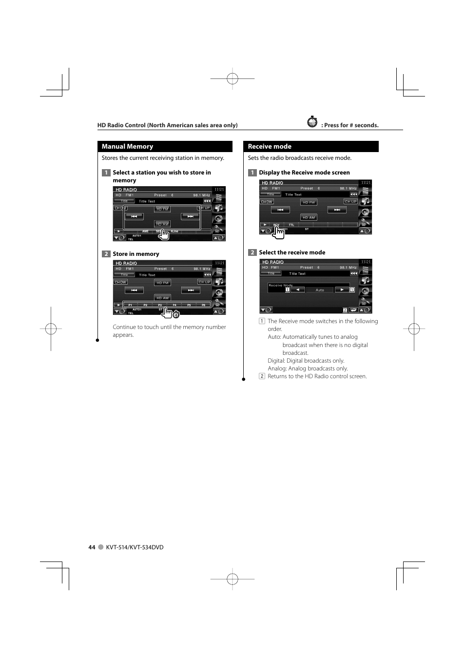 Kenwood KVT-534DVD User Manual | Page 44 / 104