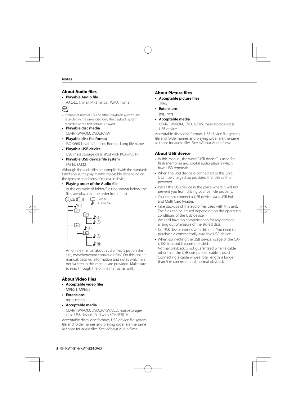 Kenwood KVT-534DVD User Manual | Page 8 / 104