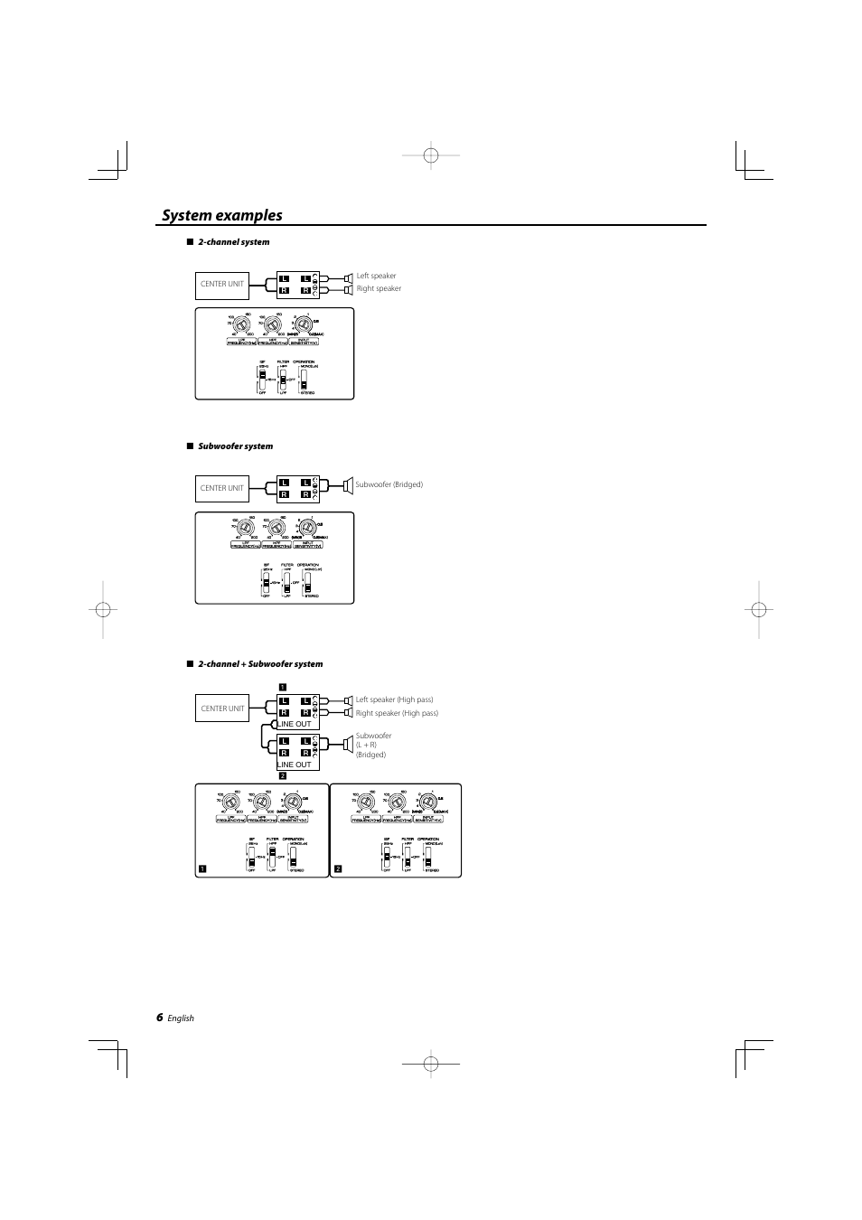 System examples | Kenwood eXcelon KAC-X20 User Manual | Page 6 / 20